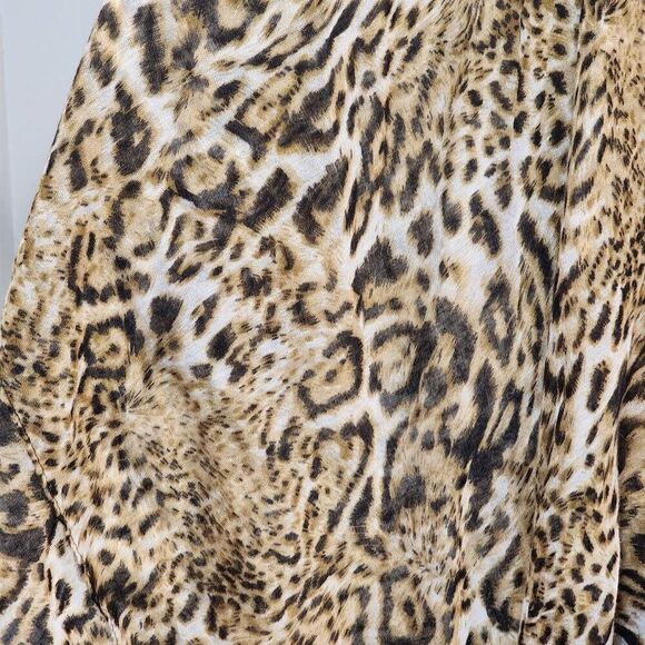 Leopard Brown Black animal pattern Scarf - Picture 3 of 4